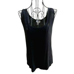 CHICO'S Travelers Collection Black Scoop Neck Stretch Tank Top SZ LARGE (12)